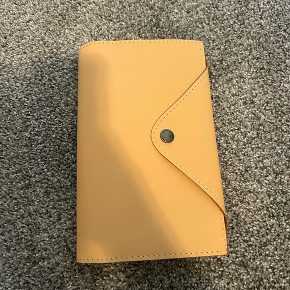 Portland leather Mamey peach color snap journal large - Picture 2 of 7